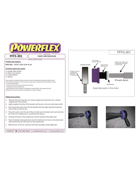 BMW E30 / E36 / Z1 / Z3 1982-2002 Powerflex Front Lower Wishbone Rear Bushes Concentric BMW E30 / E36 / Z1 / Z3 1982-2002 Powerflex Front Lower Wishbone Rear Bushes Concentric