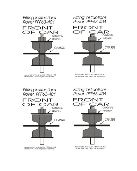 MG ZR 2001-2005 Powerflex Brake Reaction Bar Mount Bushes PFF63-401 MG ZR 2001-2005 Powerflex Brake Reaction Bar Mount Bushes PFF63-401