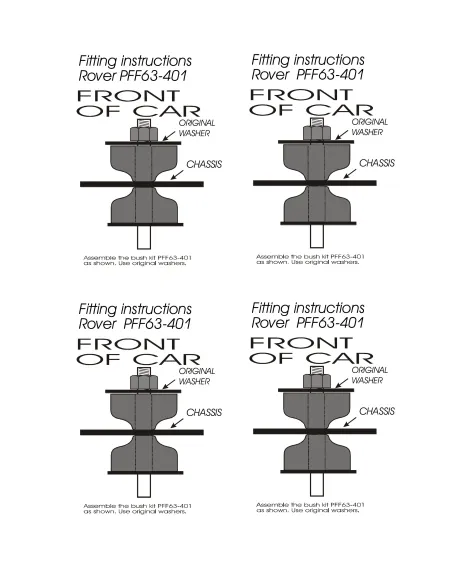 MG ZR 2001-2005 Powerflex Brake Reaction Bar Mount Bushes PFF63-401 MG ZR 2001-2005 Powerflex Brake Reaction Bar Mount Bushes PFF63-401
