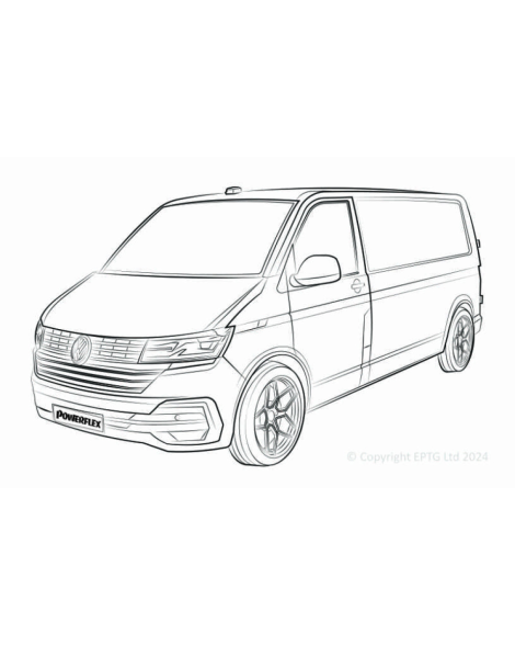 VW Transporter T5 T6 T6.1 2003-2024 Powerflex Front Anti Roll Bar Bushes 25mm PFF85-1303-25 VW Transporter T5 T6 T6.1 2003-2024 Powerflex Front Anti Roll Bar Bushes 25mm PFF85-1303-25