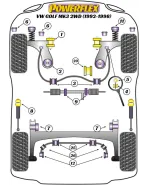 VW Golf MK3, GTI, 16V, VR6 1992-1998 Powerflex Front Strut Top Mounts Bushes PFF85-239 VW Golf MK3, GTI, 16V, VR6 1992-1998 Powerflex Front Strut Top Mounts Bushes PFF85-239