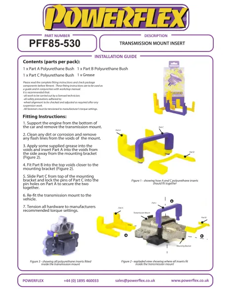 VW Golf MK5 Inc GTI & R32 / Golf MK6 Inc R Powerflex Transmission Mount Insert PFF85-530 VW Golf MK5 Inc GTI & R32 / Golf MK6 Inc R Powerflex Transmission Mount Insert PFF85-530