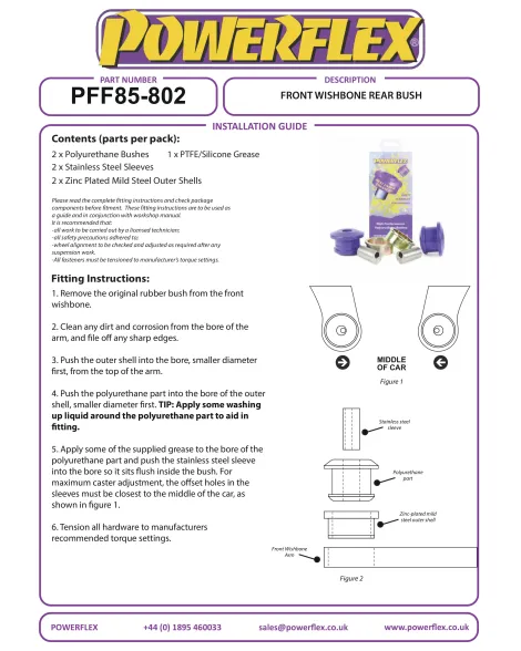 VW Caddy MK3.5 MK4 2010+ Powerflex Front Wishbone Rear Bushes PFF85-802 VW Caddy MK3.5 MK4 2010+ Powerflex Front Wishbone Rear Bushes PFF85-802