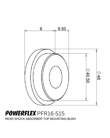 Fiat Abarth 500 595 695 2007+ Powerflex Rear Shock Absorber Top Mount Bushes 32mm PFR16-515 Fiat Abarth 500 595 695 2007+ Powerflex Rear Shock Absorber Top Mount Bushes 32mm PFR16-515