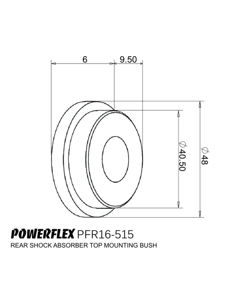 Fiat Abarth 500 595 695 2007+ Powerflex Rear Shock Absorber Top Mount Bushes 32mm PFR16-515 Fiat Abarth 500 595 695 2007+ Powerflex Rear Shock Absorber Top Mount Bushes 32mm PFR16-515