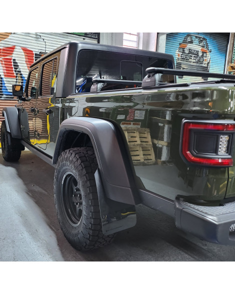 Jeep Gladiator JT Mojave, Rubicon 19-23 Rally Armor Mud Flaps Jeep Gladiator JT Mojave, Rubicon 19-23 Rally Armor Mud Flaps