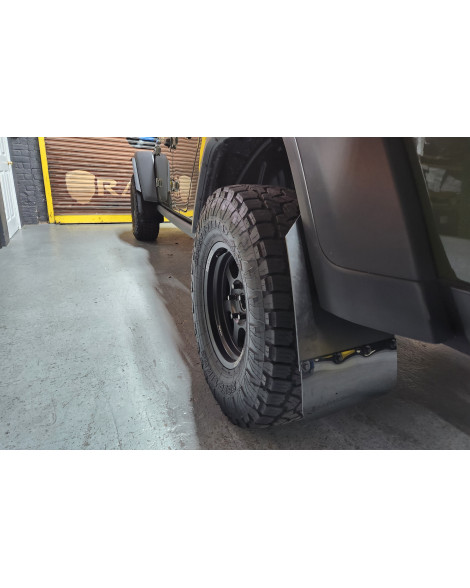 Jeep Gladiator JT Mojave, Rubicon 19-23 Rally Armor Mud Flaps Jeep Gladiator JT Mojave, Rubicon 19-23 Rally Armor Mud Flaps