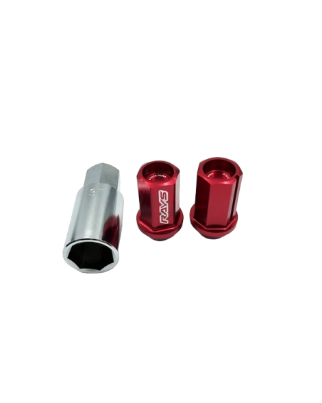Rays L42 DURA Lock Wheel Nuts M12x1.25 Set of 20 Red