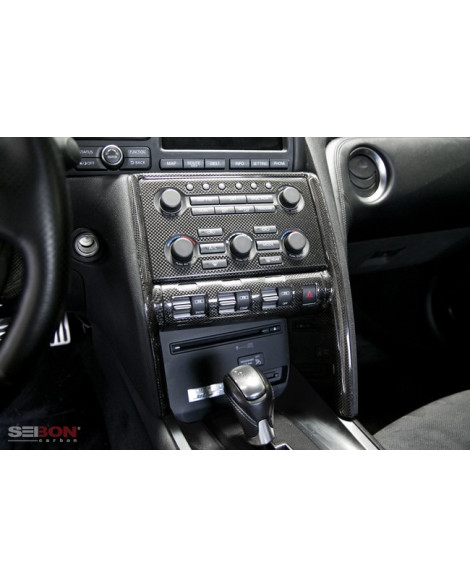 Nissan R35 GTR 2009-2014 Seibon Carbon fibre interior center control trim set (4 pcs) Nissan R35 GTR 2009-2014 Seibon Carbon fibre interior center control trim set (4 pcs)