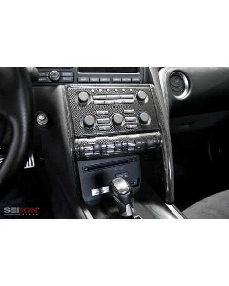 Nissan R35 GTR 2009-2014 Seibon Carbon fibre interior center control trim set (4 pcs) Nissan R35 GTR 2009-2014 Seibon Carbon fibre interior center control trim set (4 pcs)