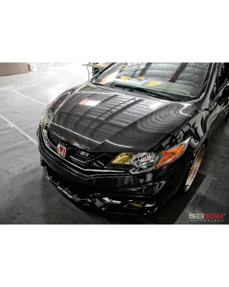 Honda Civic 2DR 2014-2015 Seibon Carbon OEM-Style Carbon Fibre Bonnet Honda Civic 2DR 2014-2015 Seibon Carbon OEM-Style Carbon Fibre Bonnet