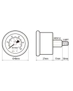Tomei Fuel Pressure Gauge TB510A-0000A Tomei Fuel Pressure Gauge TB510A-0000A