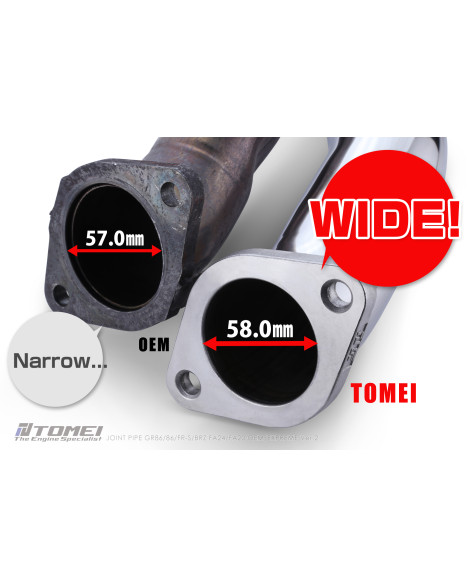 Toyota GT86 / GR86 / Subaru BRZ 2012+ Tomei Expreme Joint Pipe Kit Ver.2 Toyota GT86 / GR86 / Subaru BRZ 2012+ Tomei Expreme Joint Pipe Kit Ver.2