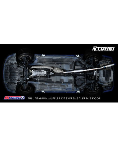 Nissan R34 GTT 2 Door RB25DET Tomei Expreme TI Full Titanium Muffler Exhaust System Nissan R34 GTT 2 Door RB25DET Tomei Expreme TI Full Titanium Muffler Exhaust System