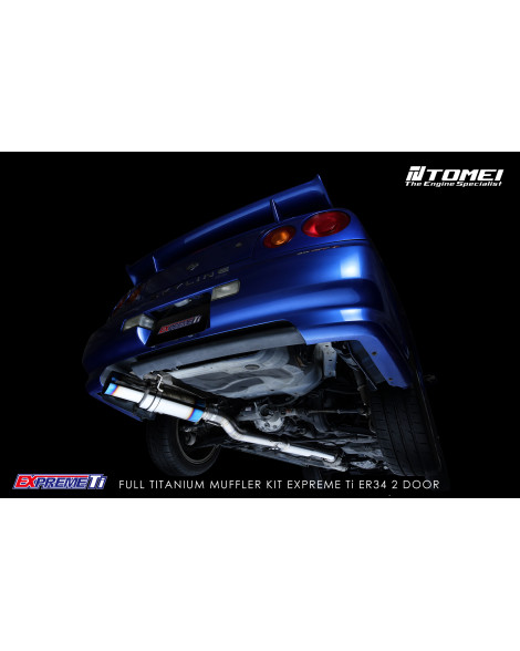 Nissan R34 GTT 2 Door RB25DET Tomei Expreme TI Full Titanium Muffler Exhaust System Nissan R34 GTT 2 Door RB25DET Tomei Expreme TI Full Titanium Muffler Exhaust System