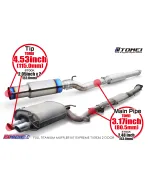 Nissan R34 GTT 2 Door RB25DET Tomei Expreme TI Full Titanium Muffler Exhaust System Nissan R34 GTT 2 Door RB25DET Tomei Expreme TI Full Titanium Muffler Exhaust System