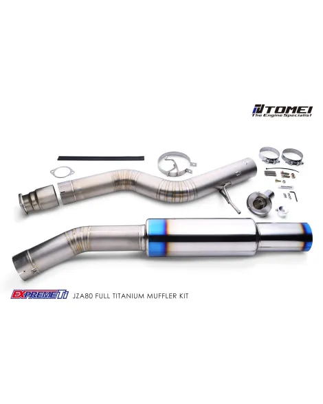 Toyota JZA80 Supra 6M/T 4A/T 93-02 Tomei Expreme TI Full Titanium Muffler Exhaust System Toyota JZA80 Supra 6M/T 4A/T 93-02 Tomei Expreme TI Full Titanium Muffler Exhaust System