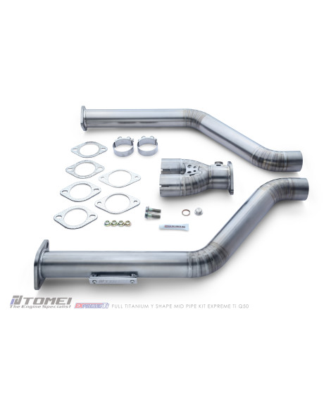 Infiniti Q50/Q60 / 400R Tomei Expreme TI Full Titanium Y Shape Mid Pipe Kit Infiniti Q50/Q60 / 400R Tomei Expreme TI Full Titanium Y Shape Mid Pipe Kit