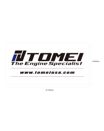Tomei Garage Banner Engine Specialist White