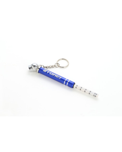 Tomei Keychain Mini Tyre Pressure Gauge Blue