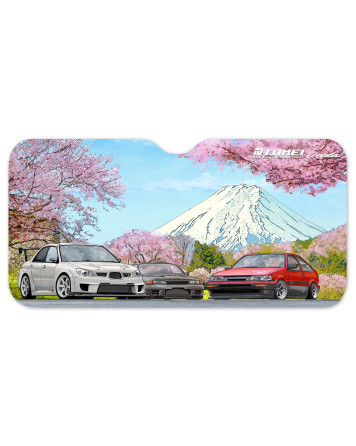 Tomei Sun Shade 59" x 28" GDB/BNR32/AE86 Cherry Blossom Mt.Fuji