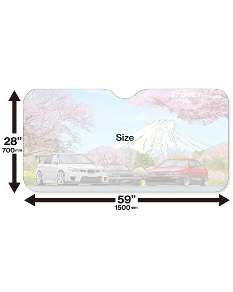 Tomei Sun Shade 59" x 28" EVO Sunset Lake Kawaguchi