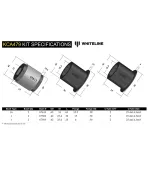 Honda Civic Type R EP3 / FD2 / Integra DC5 2000-2010 Whiteline Front Control Arm Lower Inner Bushing Kit Double Offset Honda Civic Type R EP3 / FD2 / Integra DC5 2000-2010 Whiteline Front Control Arm Lower Inner Bushing Kit Double Offset