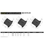 Subaru WRX/STI 14-21 / Forester SJ 12-18 Whiteline Rear Subframe Bushing Mount Kit Subaru WRX/STI 14-21 / Forester SJ 12-18 Whiteline Rear Subframe Bushing Mount Kit