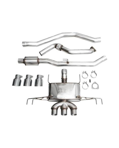 Honda Civic Type R FL5 2022+ AWE Touring Edition Exhaust Triple Chrome Tips Honda Civic Type R FL5 2022+ AWE Touring Edition Exhaust Triple Chrome Tips
