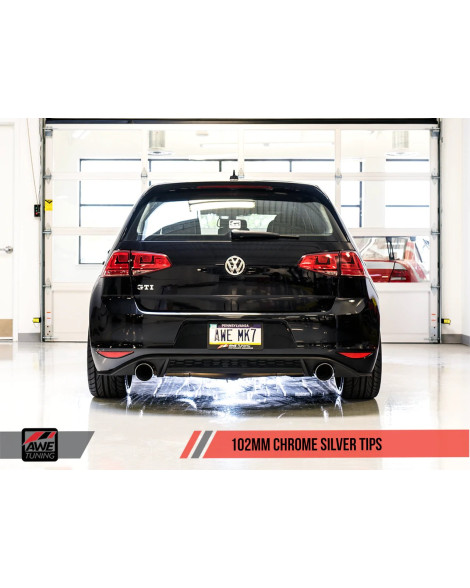 Volkswagen Golf MK7 GTI AWE Track Edition Cat-Back Exhaust Chrome Tips