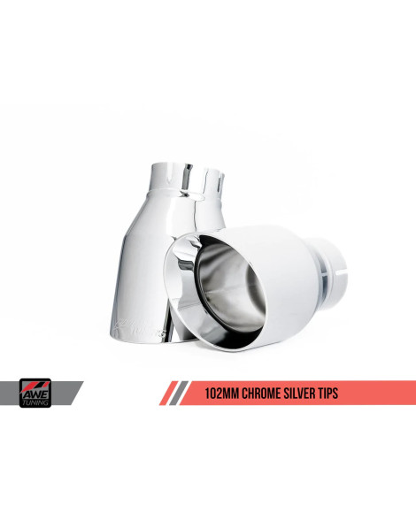 Volkswagen Golf MK7 GTI AWE Track Edition Cat-Back Exhaust Chrome Tips