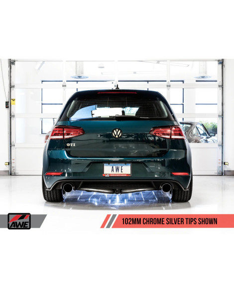 Volkswagen Golf MK7.5 GTI AWE Track Edition Cat-Back Exhaust Chrome Tips
