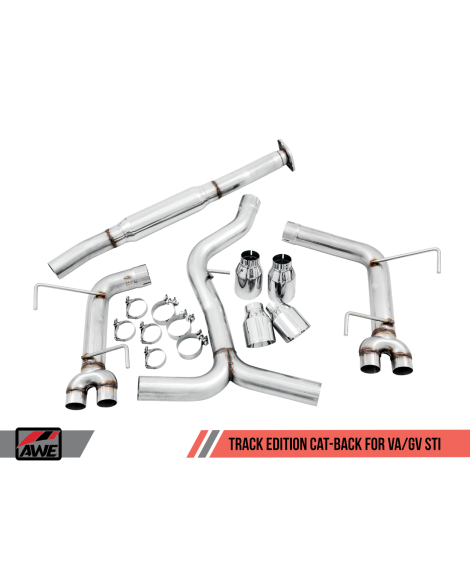 Subaru VA / GV WRX / STI Sedan 11-21 AWE Track Edition Exhaust Chrome Tips (102mm) Subaru VA / GV WRX / STI Sedan 11-21 AWE Track Edition Exhaust Chrome Tips (102mm)