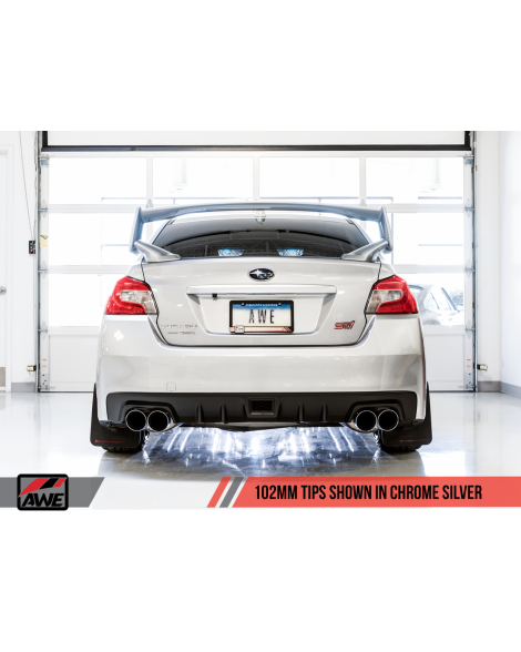 Subaru VA / GV WRX / STI Sedan 11-21 AWE Track Edition Exhaust Chrome Tips (102mm) Subaru VA / GV WRX / STI Sedan 11-21 AWE Track Edition Exhaust Chrome Tips (102mm)