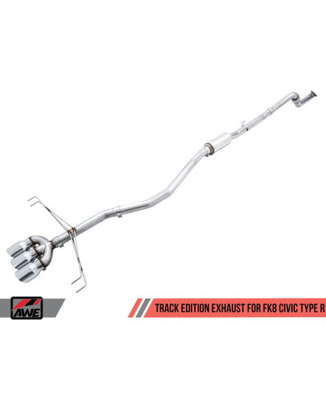 Honda Civic Type R FK8 17-21 AWE Track Edition Exhaust Triple Chrome Tips