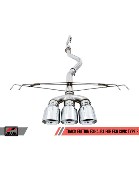 Honda Civic Type R FK8 17-21 AWE Track Edition Exhaust Triple Chrome Tips
