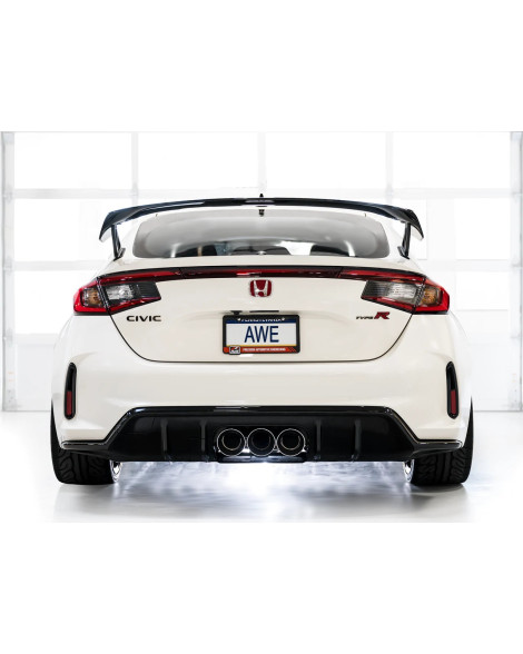 Honda Civic Type R FL5 2022+ AWE Track Edition Exhaust Triple Chrome Tips Honda Civic Type R FL5 2022+ AWE Track Edition Exhaust Triple Chrome Tips