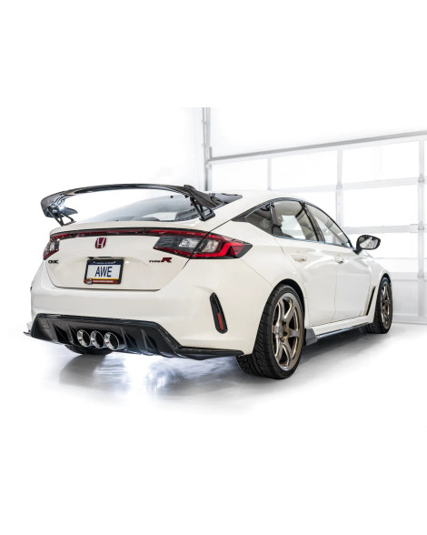 Honda Civic Type R FL5 2022+ AWE Touring Edition Exhaust Triple Chrome Tips Honda Civic Type R FL5 2022+ AWE Touring Edition Exhaust Triple Chrome Tips