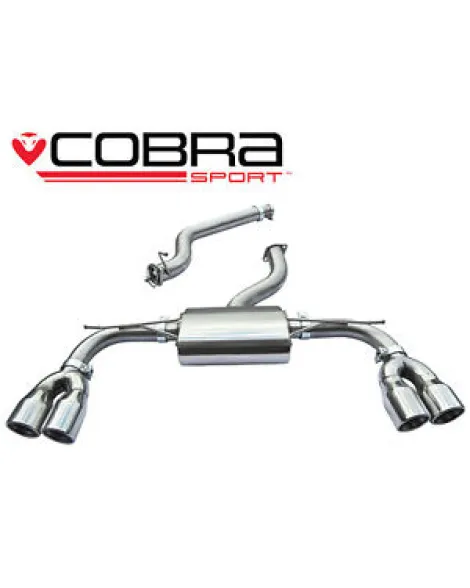 Audi S3 (8V) (3 door) Quattro 13-17 Cobra Sport Cat Back System (Resonated / Non Valved)