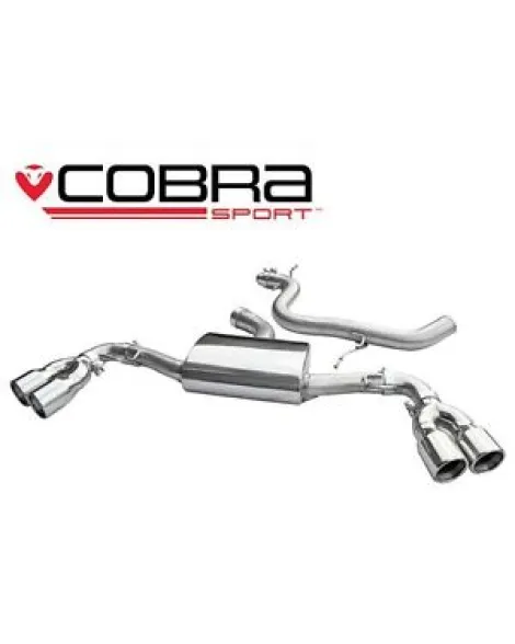 Audi TT 1.8 & 2.0 TFSI (Mk2) (2WD) Quad Exit T/P's 07-11 Cobra Sport Cat Back System Audi TT 1.8 & 2.0 TFSI (Mk2) (2WD) Quad Exit T/P's 07-11 Cobra Sport Cat Back System