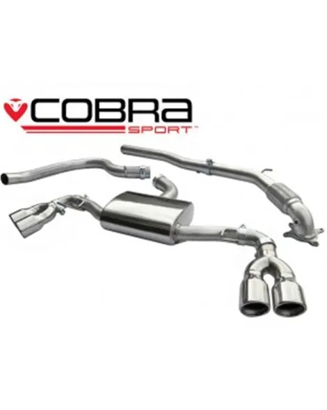 Audi TT 1.8 & 2.0 TFSI(Mk2) (2WD) Quad Exit T/P's 07-11 Cobra Sport Turbo Back Package with De-Cat Audi TT 1.8 & 2.0 TFSI(Mk2) (2WD) Quad Exit T/P's 07-11 Cobra Sport Turbo Back Package with De-Cat