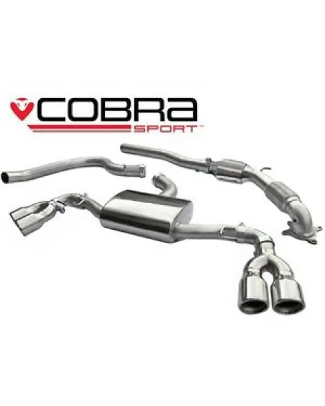 Audi TT 1.8 & 2.0 TFSI (Mk2) (2WD) Quad Exit T/P's 07-11 Cobra Sport Turbo Back Package with Sports Cat Audi TT 1.8 & 2.0 TFSI (Mk2) (2WD) Quad Exit T/P's 07-11 Cobra Sport Turbo Back Package with Sports Cat
