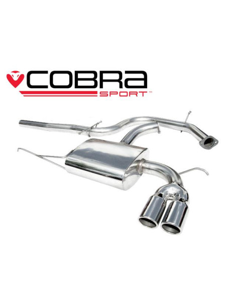 Audi A3 (8P) 2.0 TDI 2WD 140PS (3 Door) 03-12 Cobra Cat Back System (Twin Tailpipes) - Non DPF model Audi A3 (8P) 2.0 TDI 2WD 140PS (3 Door) 03-12 Cobra Cat Back System (Twin Tailpipes) - Non DPF model
