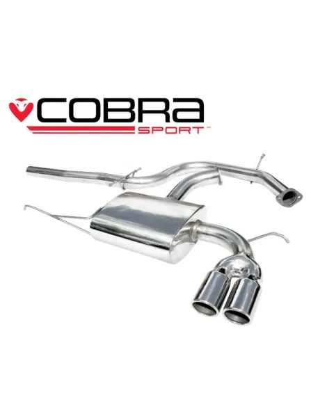 Audi A3 (8P) 2.0 TDI 2WD 140PS (3 Door) 03-12 Cobra Cat Back System (Twin Tailpipes) - Non DPF model Audi A3 (8P) 2.0 TDI 2WD 140PS (3 Door) 03-12 Cobra Cat Back System (Twin Tailpipes) - Non DPF model