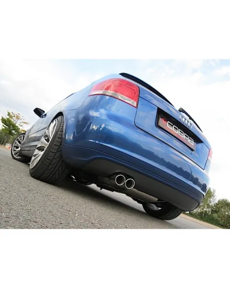 Audi A3 (8P) 2.0 TDI 2WD 140PS (3 Door) 03-12 Cobra Cat Back System (Twin Tailpipes) - Non DPF model Audi A3 (8P) 2.0 TDI 2WD 140PS (3 Door) 03-12 Cobra Cat Back System (Twin Tailpipes) - Non DPF model