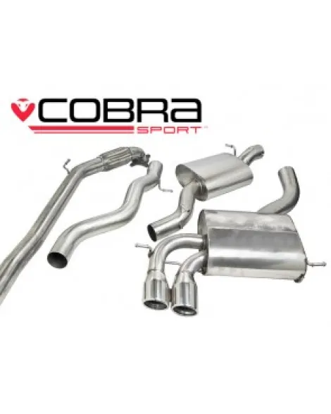 Audi S3 (8P) (3 door) Quattro 06-12 Cobra Turbo Back Package with De-Cat (Resonated)