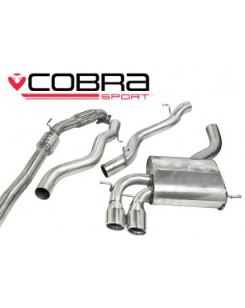 Audi S3 (8P) (3 door) Quattro 06-12 Cobra Turbo Back Package with Sports Cat (Non-Resonated)