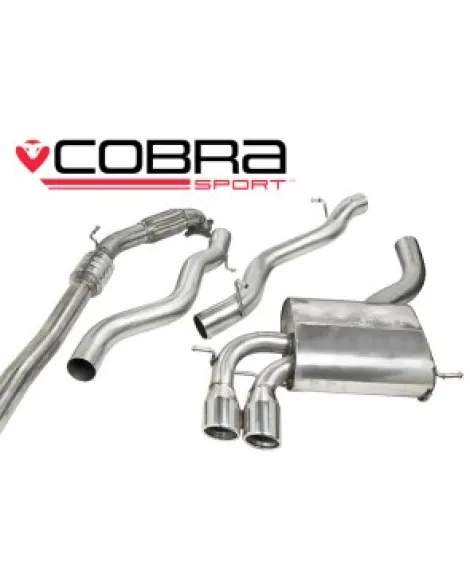 Audi S3 (8P) (3 door) Quattro 06-12 Cobra Turbo Back Package with Sports Cat (Non-Resonated)