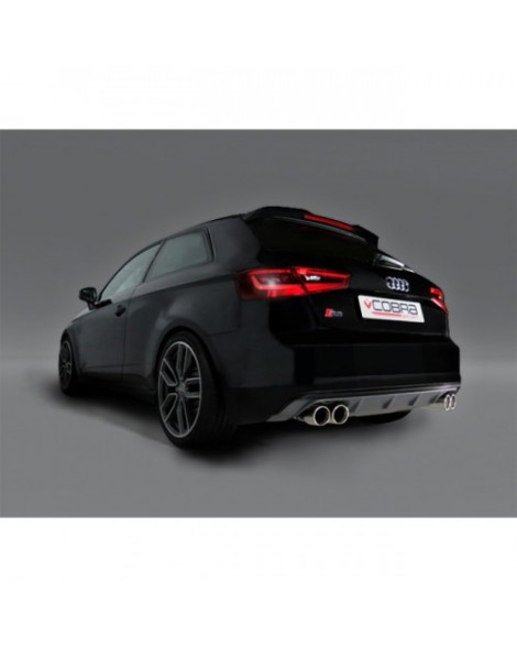 Audi S3 (8V) (3 door) Quattro 13-17 Cobra Sport Turbo Back Package with De-Cat (Resonated / Non Valved) Audi S3 (8V) (3 door) Quattro 13-17 Cobra Sport Turbo Back Package with De-Cat (Resonated / Non Valved)