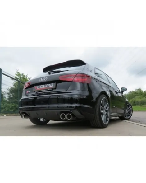 Audi S3 (8V) (3 door) Quattro 13-17 Cobra Sport Cat Back System (Resonated / Non Valved)
